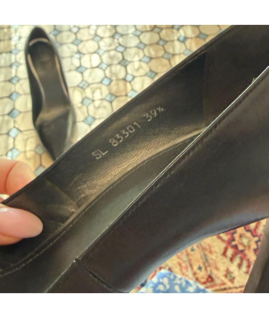STUART WEITZMAN Черные кожаные туфли, фото 8