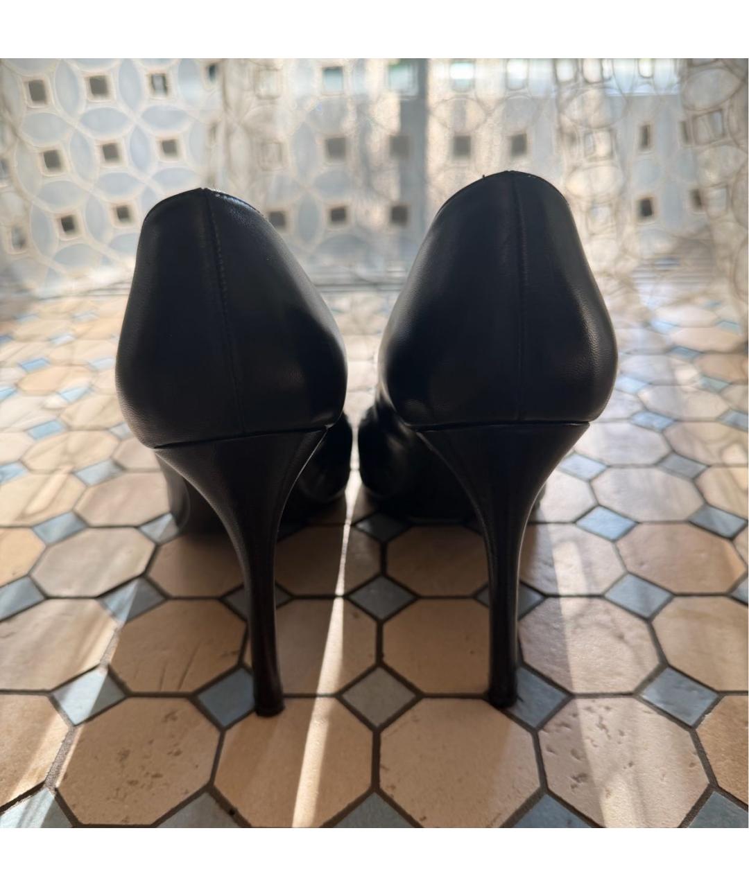 STUART WEITZMAN Черные кожаные туфли, фото 4