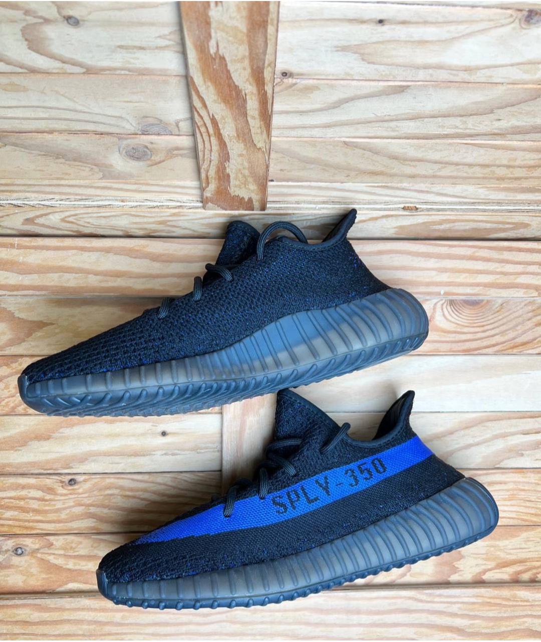 ADIDAS YEEZY Темно-синие низкие кроссовки / кеды, фото 3