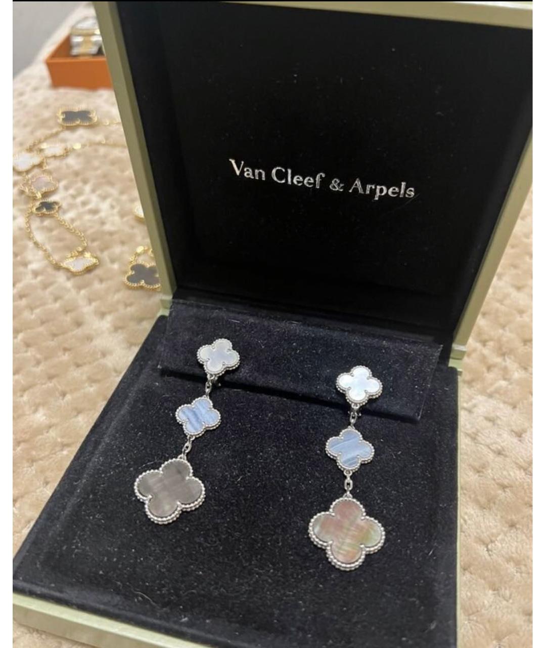VAN CLEEF & ARPELS Голубые серьги из белого золота, фото 4