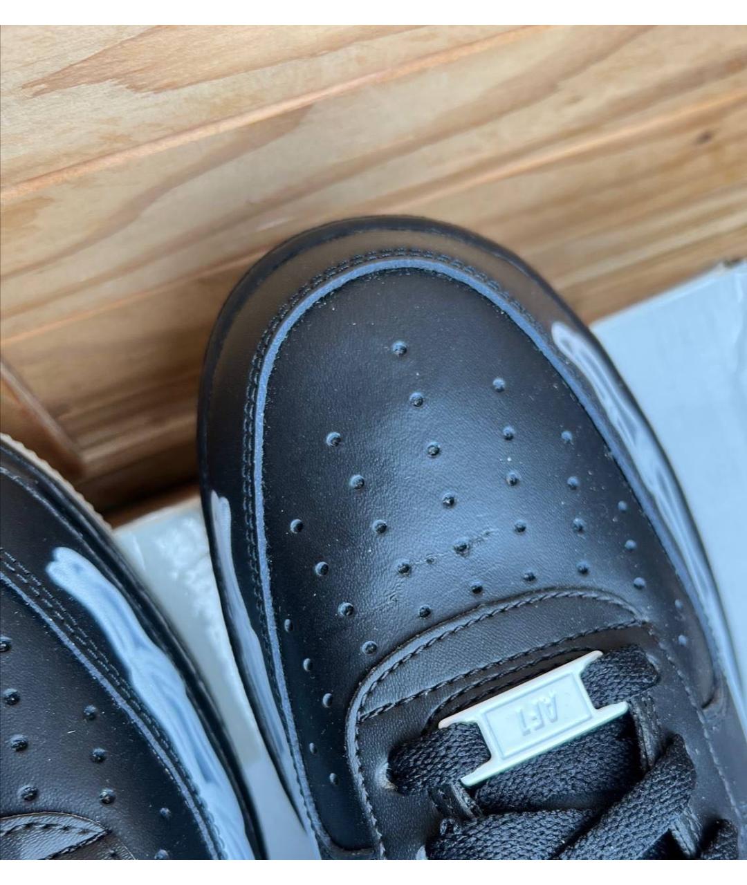 NIKE Черные кожаные кроссовки, фото 4