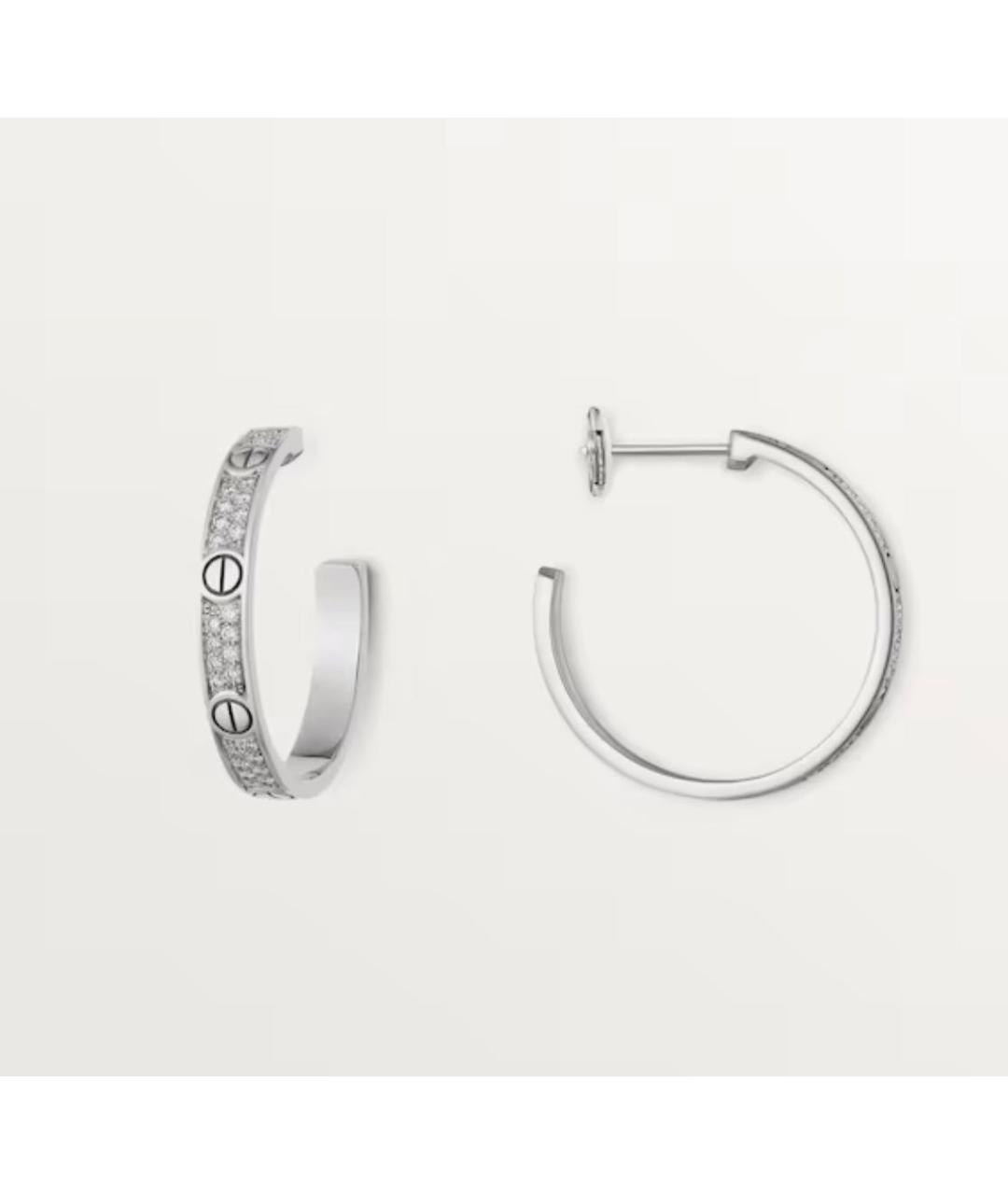 CARTIER Серебряные серьги из белого золота, фото 3