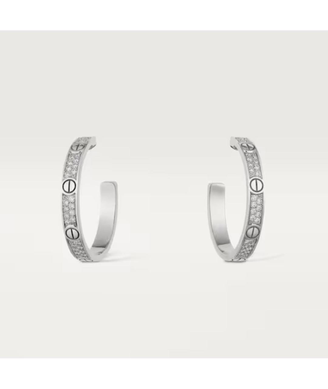 CARTIER Серебряные серьги из белого золота, фото 5