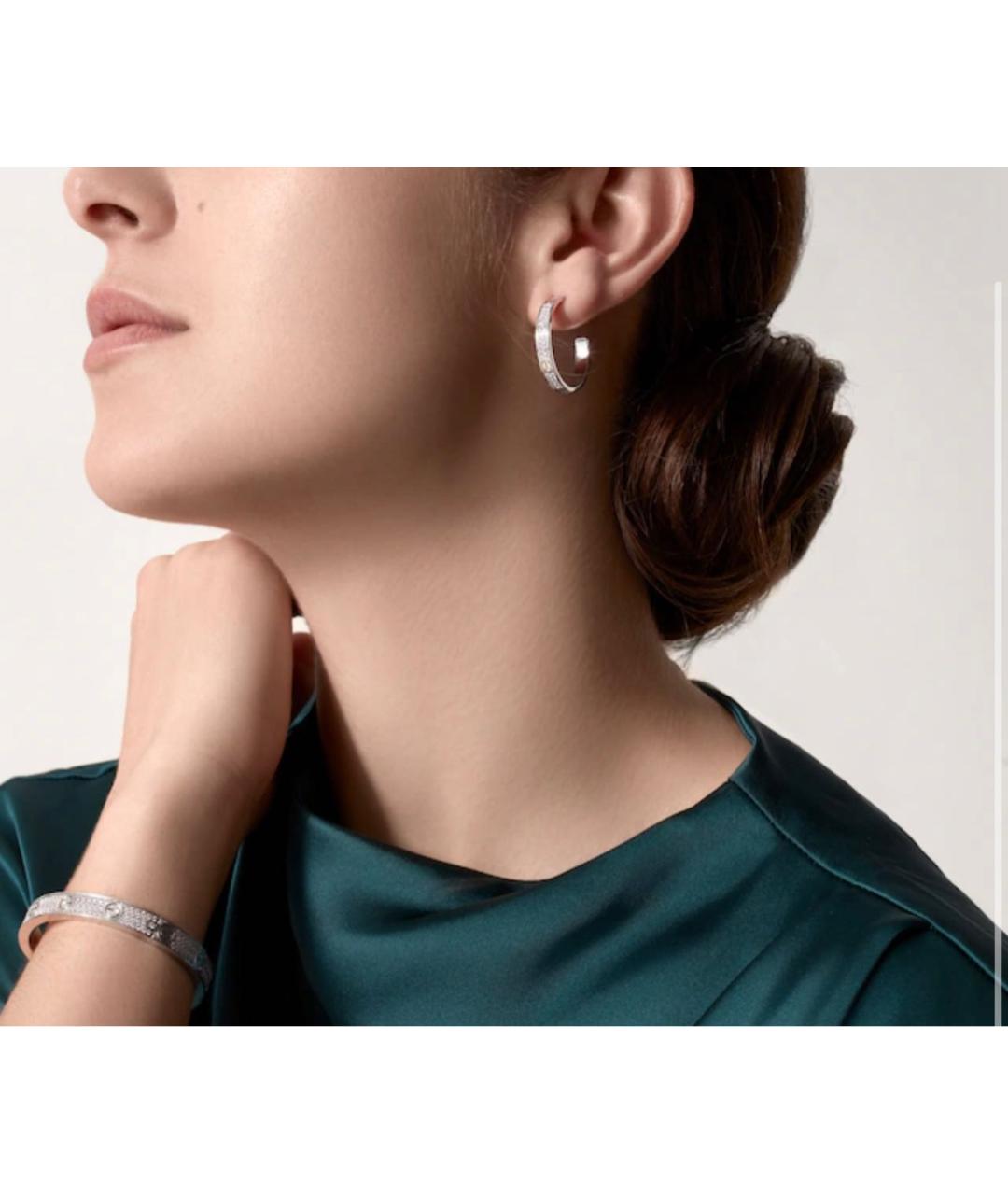 CARTIER Серебряные серьги из белого золота, фото 2