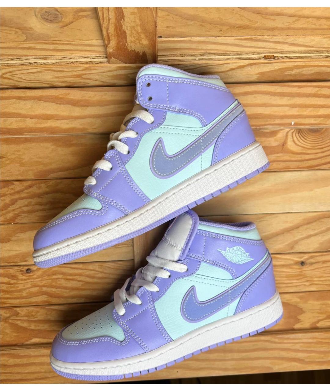 NIKE Фиолетовые кожаные кеды, фото 3