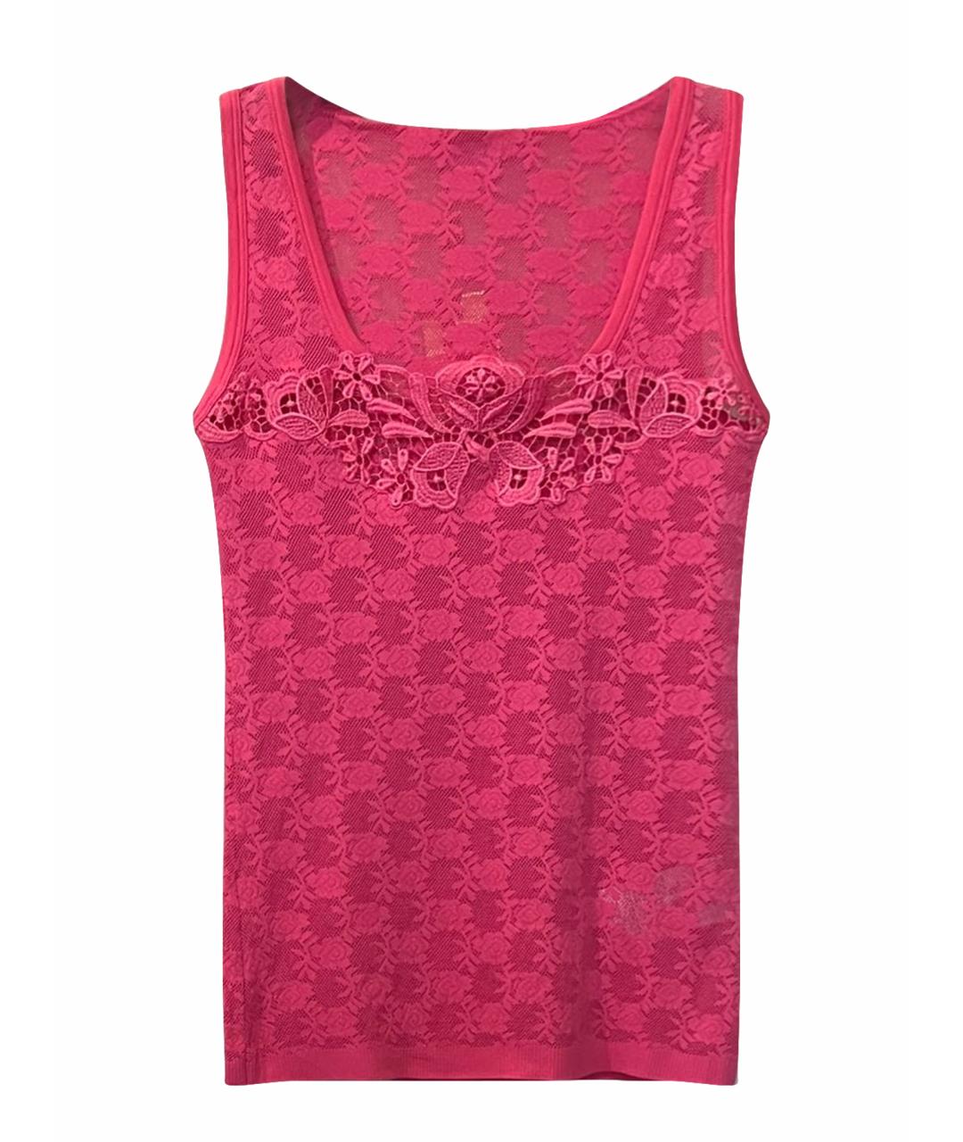 BLUMARINE Фуксия вискозная майка, фото 1