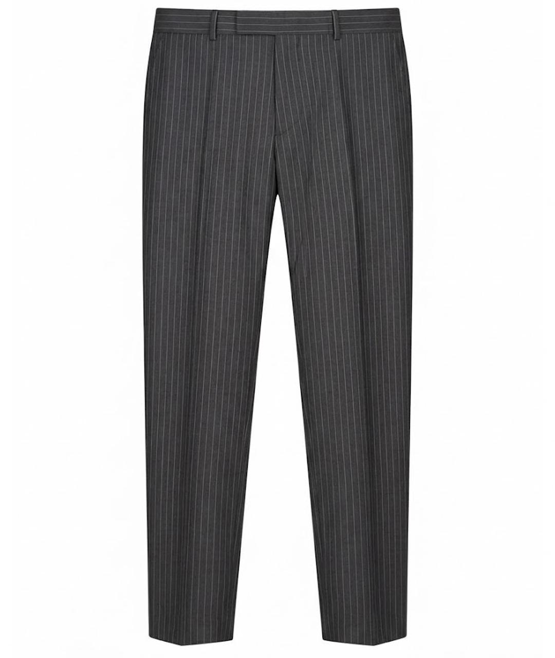 HUGO BOSS Антрацитовые шерстяные классические брюки, фото 1
