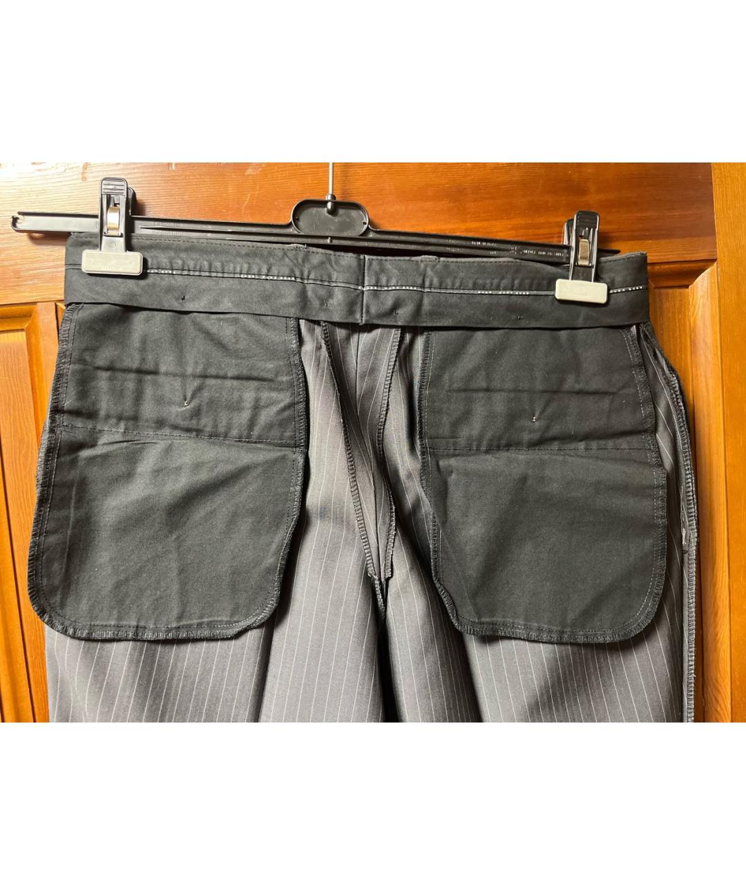 HUGO BOSS Антрацитовые шерстяные классические брюки, фото 3