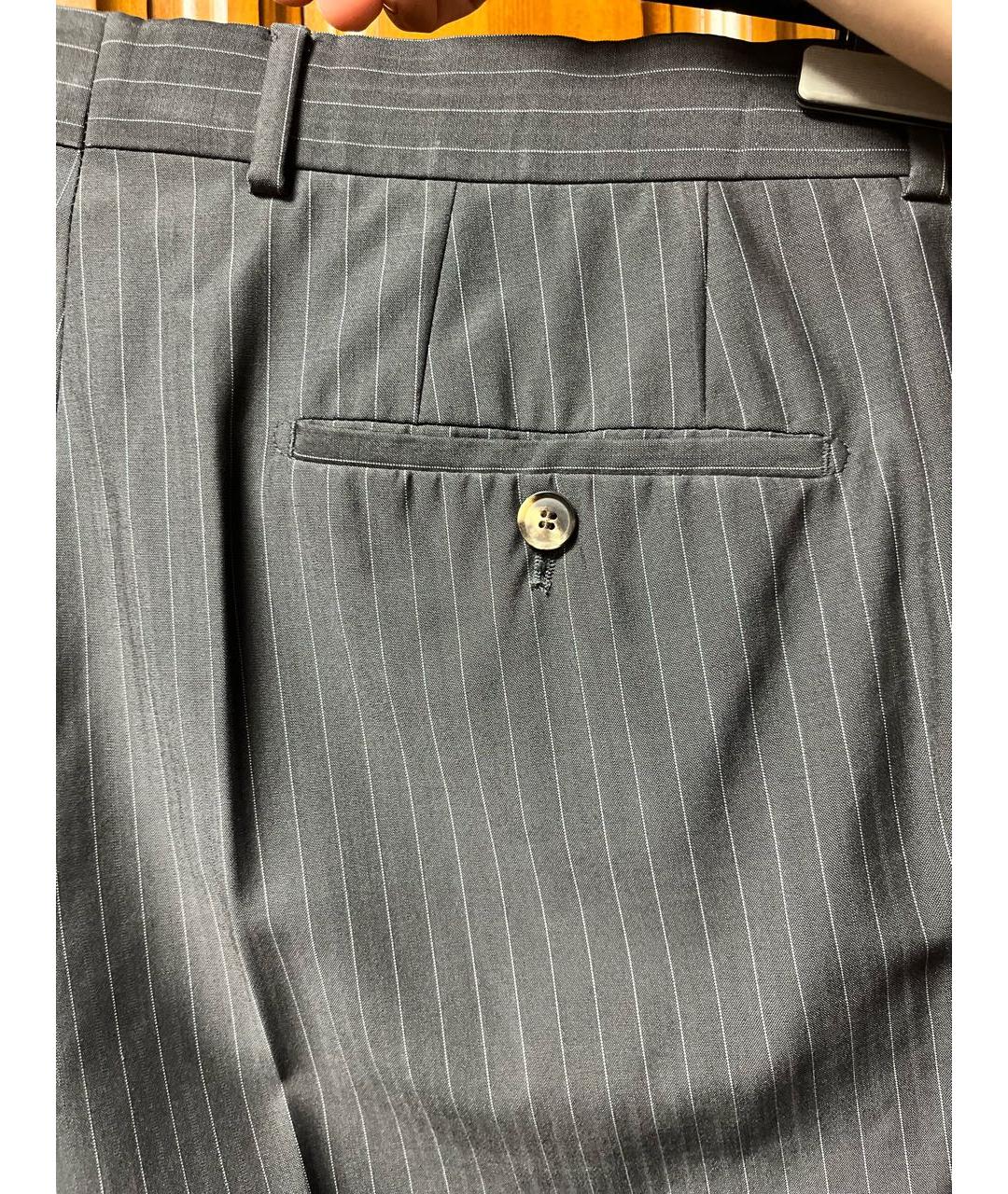 HUGO BOSS Антрацитовые шерстяные классические брюки, фото 4