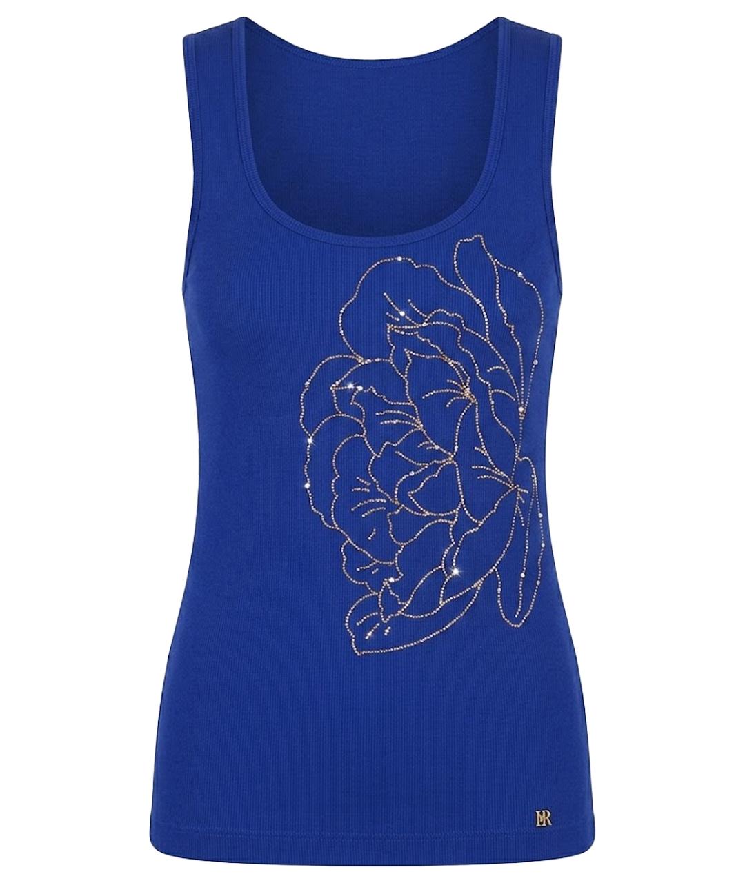 BLUMARINE Синяя вискозная майка, фото 1
