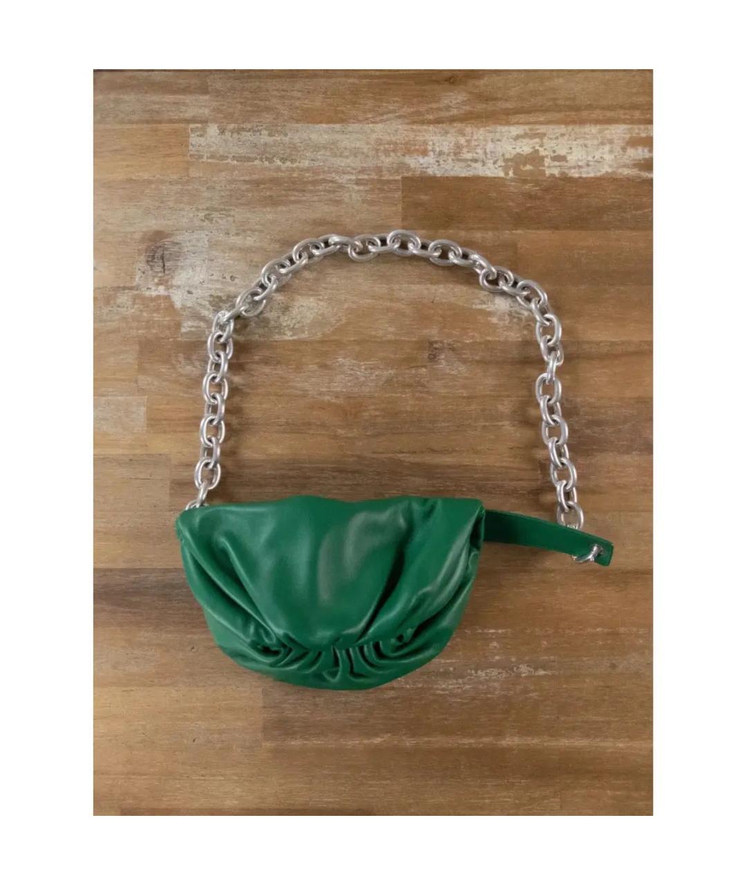 BOTTEGA VENETA Зеленая кожаная поясная сумка, фото 2