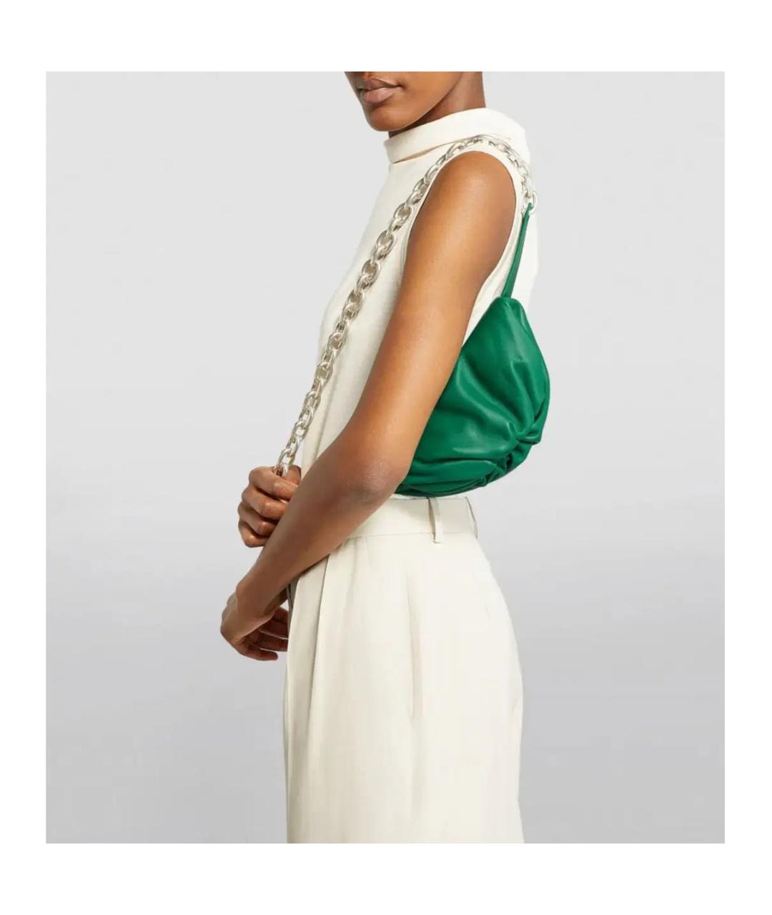 BOTTEGA VENETA Зеленая кожаная поясная сумка, фото 5