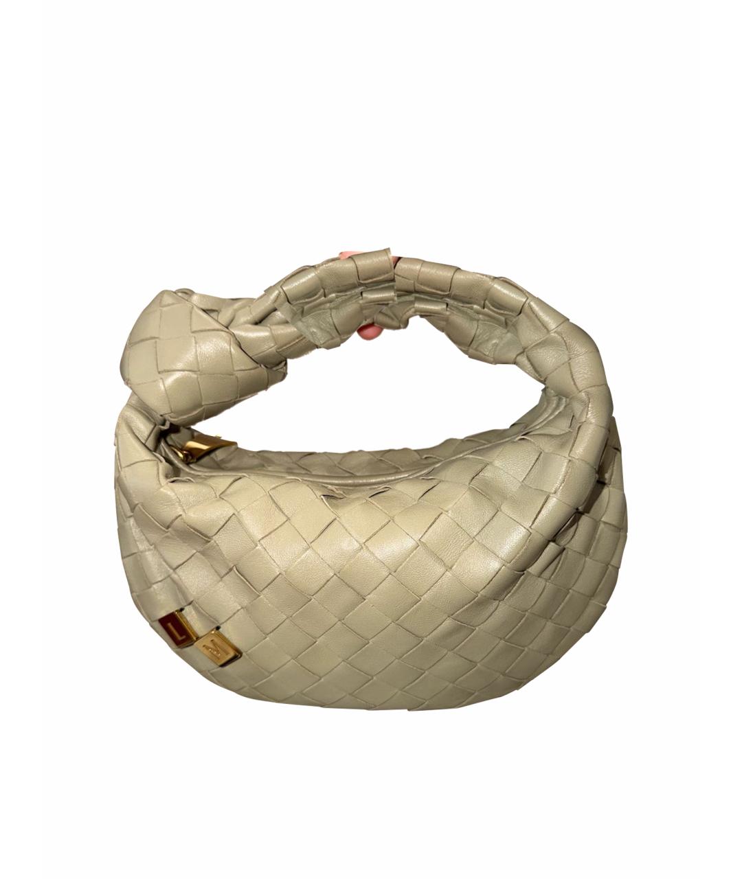 BOTTEGA VENETA Хаки кожаная сумка с короткими ручками, фото 1