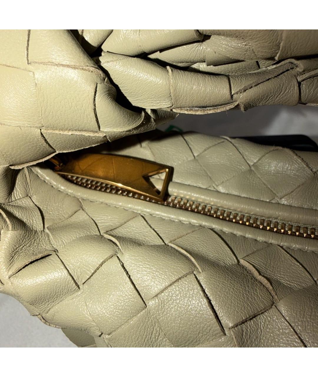 BOTTEGA VENETA Хаки кожаная сумка с короткими ручками, фото 7