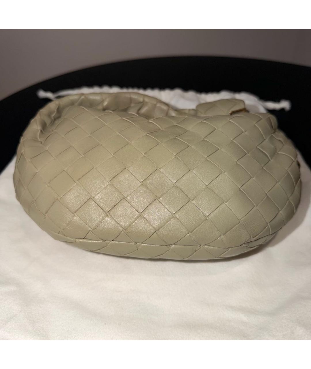 BOTTEGA VENETA Хаки кожаная сумка с короткими ручками, фото 8