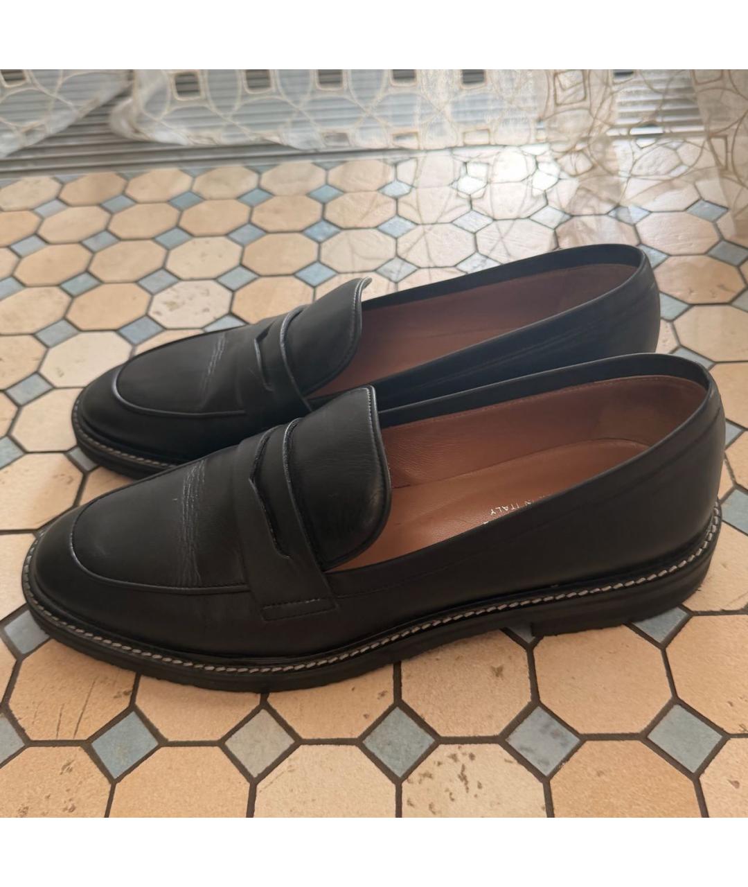 POLLINI Черные кожаные лоферы, фото 2