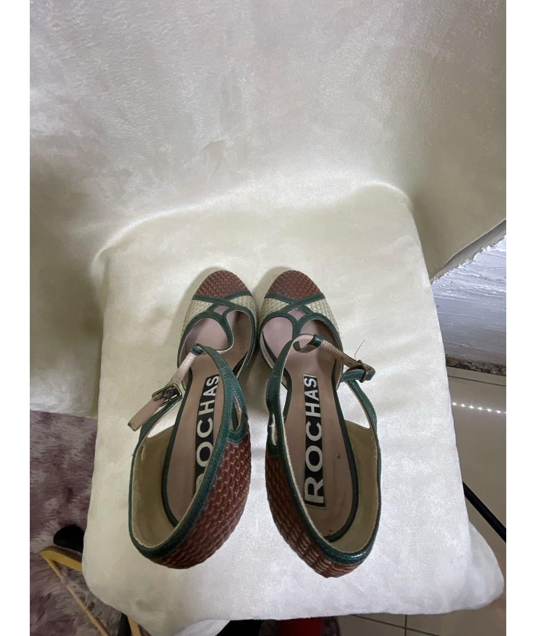 ROCHAS Мульти кожаные босоножки, фото 3