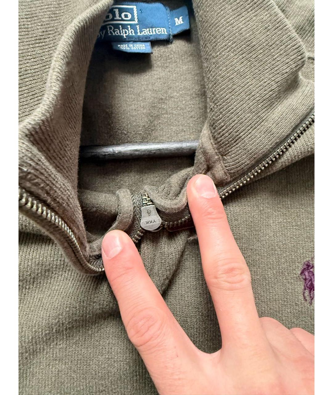 POLO RALPH LAUREN Хаки хлопковый джемпер / свитер, фото 4