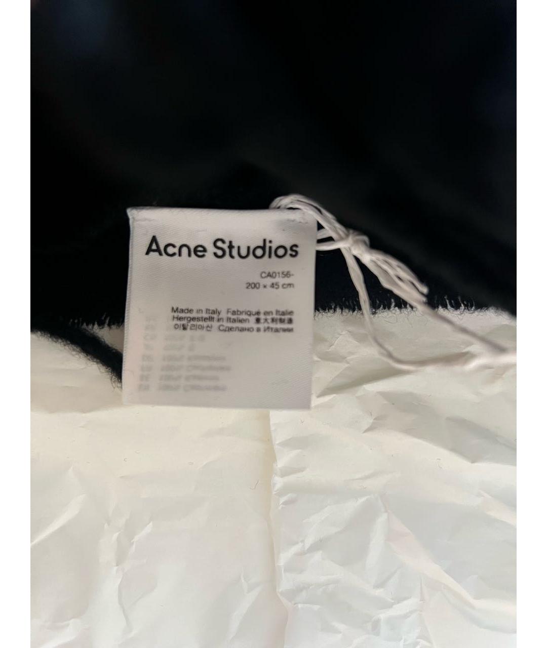 ACNE STUDIOS Черный кашемировый шарф, фото 3