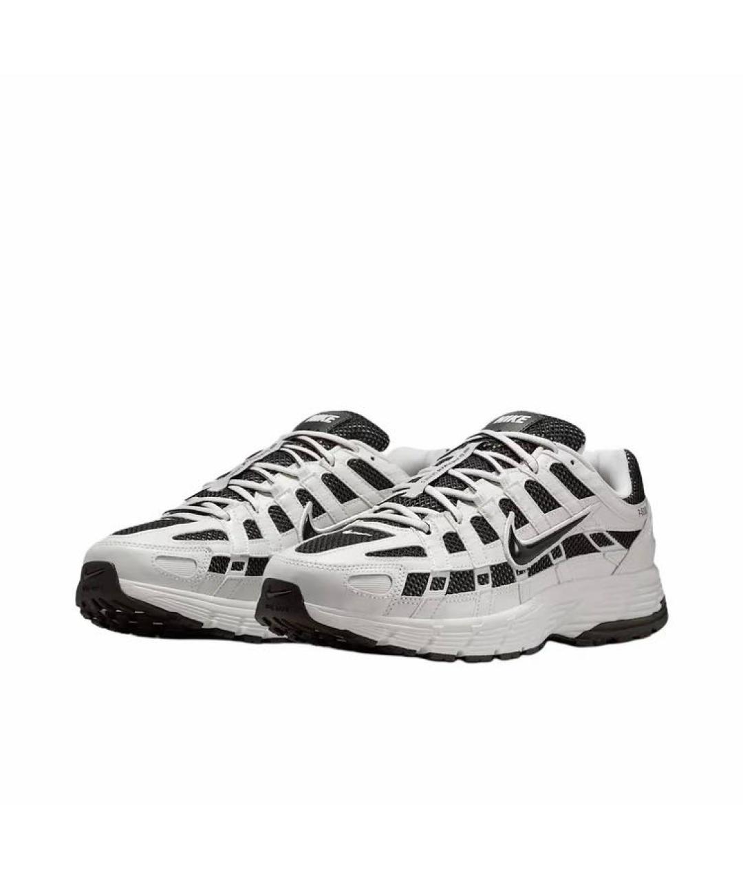 NIKE Белые текстильные низкие кроссовки / кеды, фото 2