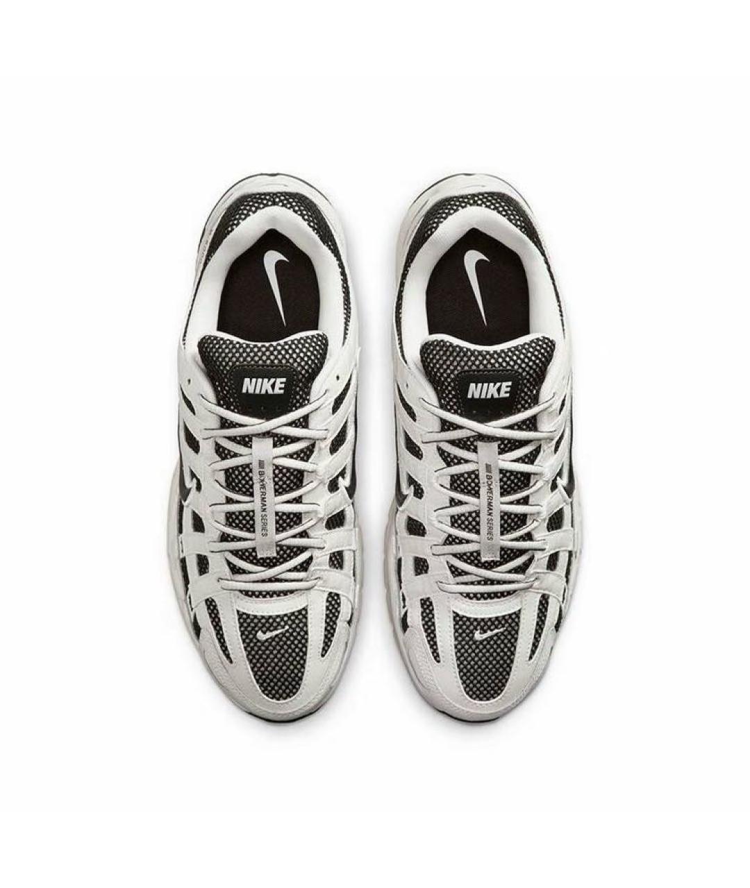 NIKE Белые текстильные низкие кроссовки / кеды, фото 3