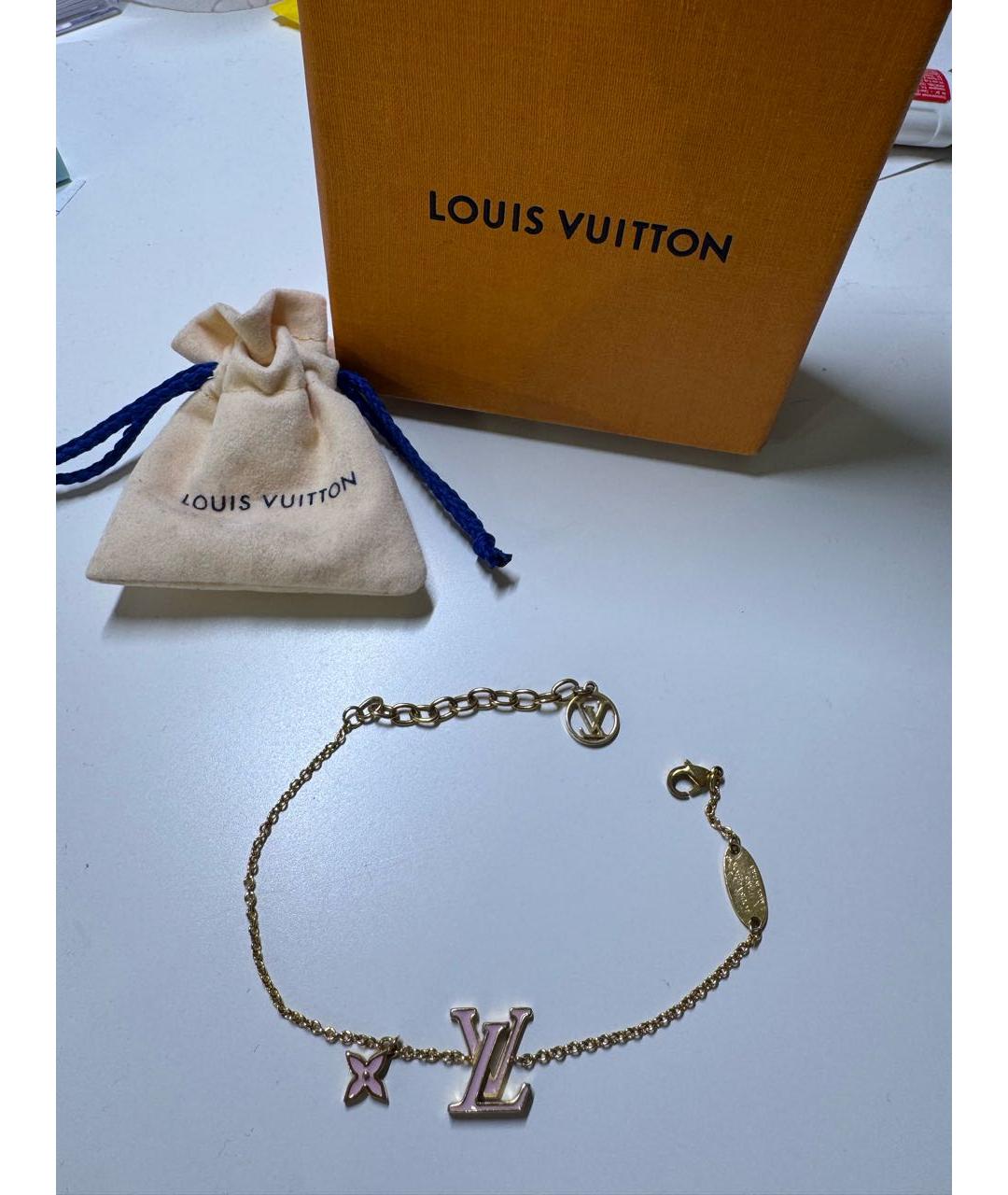 LOUIS VUITTON Розовый металлический браслет, фото 4