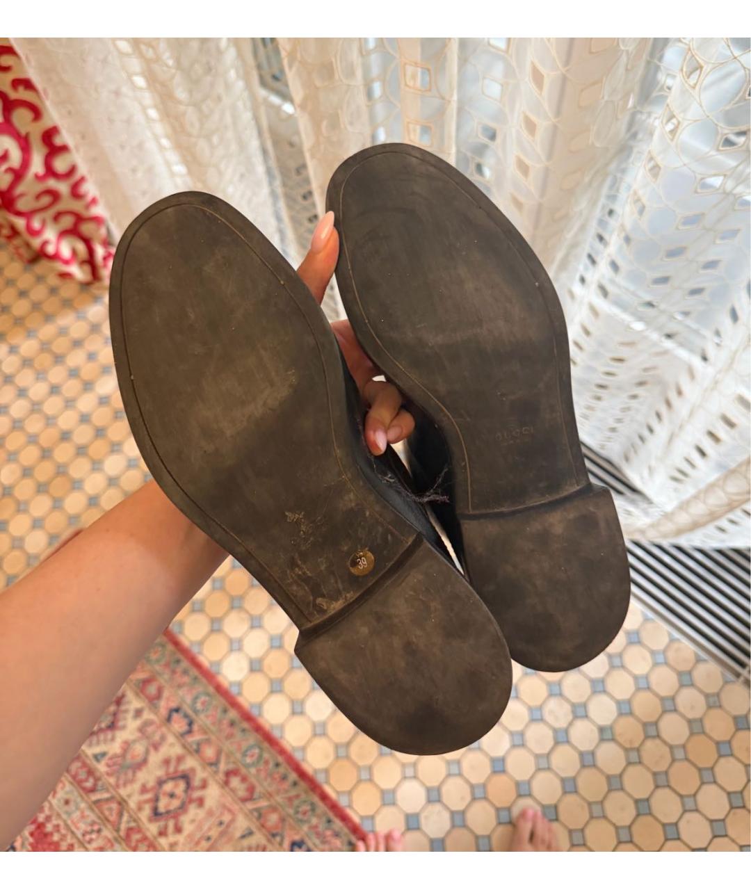 GUCCI Черные кожаные сапоги, фото 5