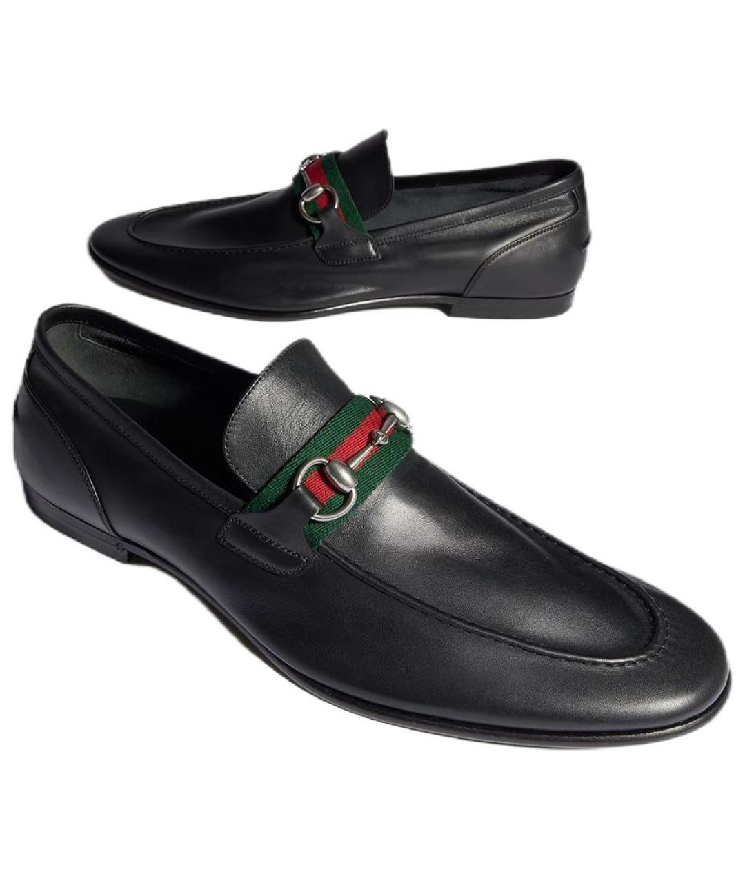 GUCCI Черные кожаные лоферы, фото 4