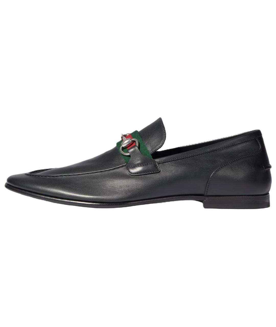 GUCCI Черные кожаные лоферы, фото 2