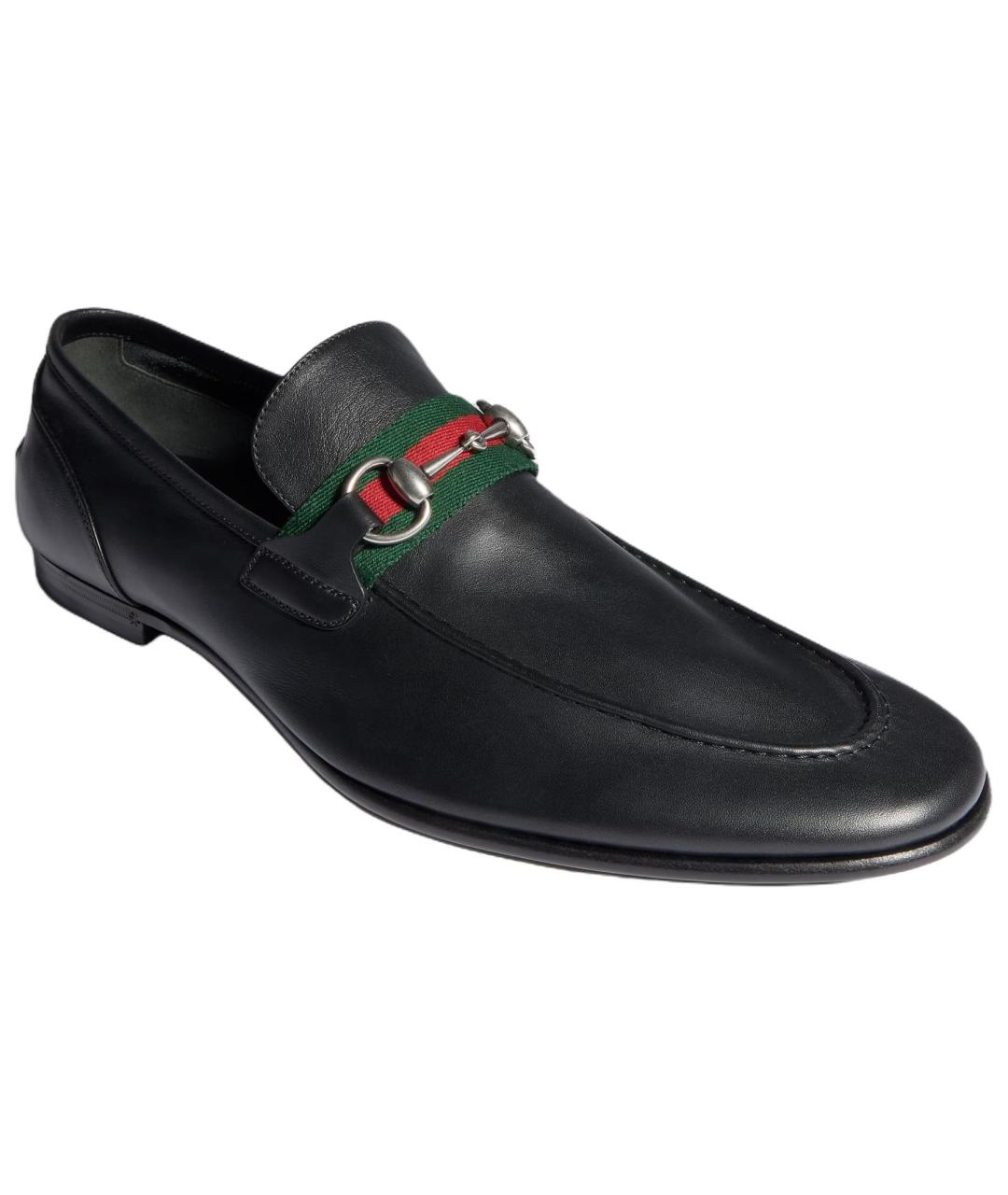 GUCCI Черные кожаные лоферы, фото 3