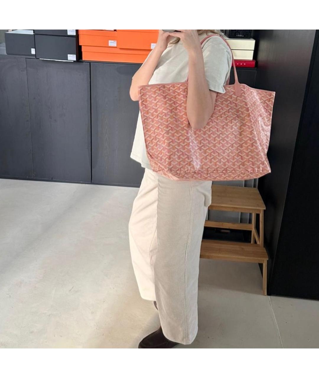 GOYARD Розовая сумка тоут, фото 2