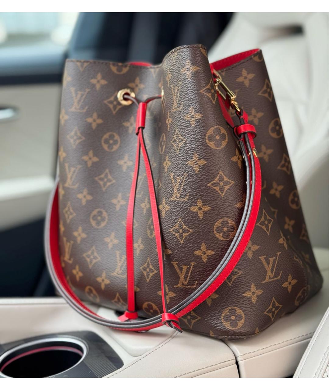 LOUIS VUITTON Коричневая сумка тоут из искусственной кожи, фото 2