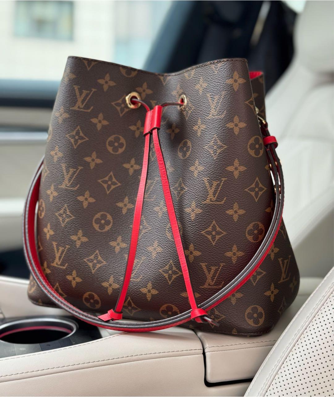 LOUIS VUITTON Коричневая сумка тоут из искусственной кожи, фото 9