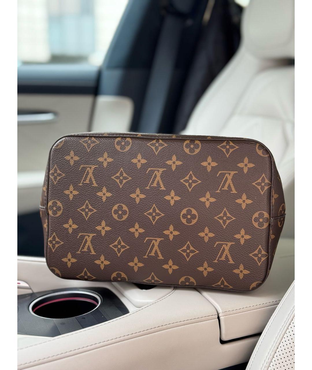 LOUIS VUITTON Коричневая сумка тоут из искусственной кожи, фото 8