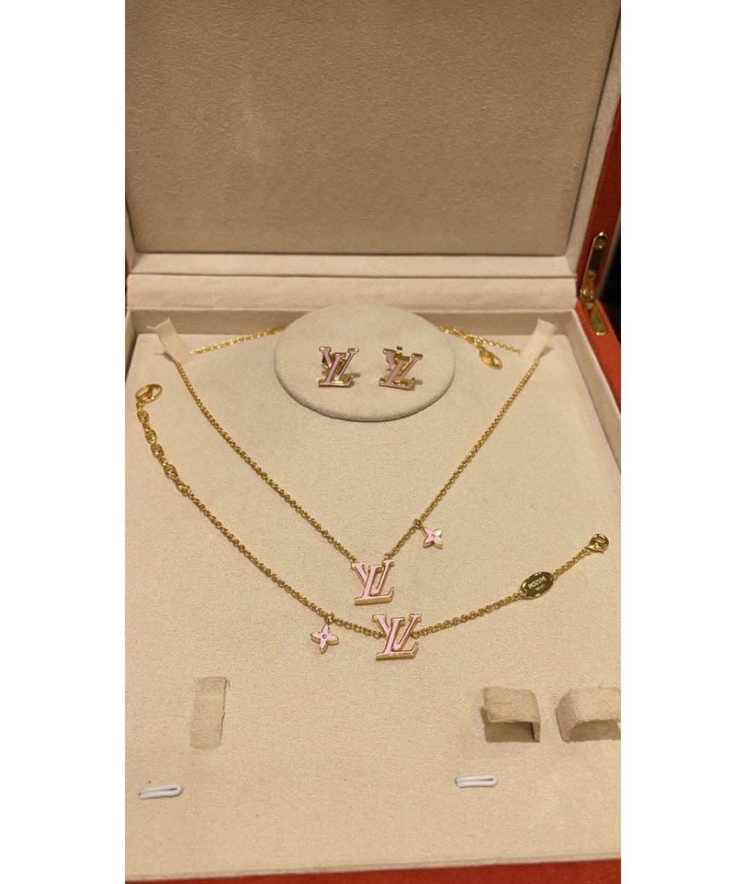 LOUIS VUITTON Золотая металлическая цепочка/подвеска, фото 2