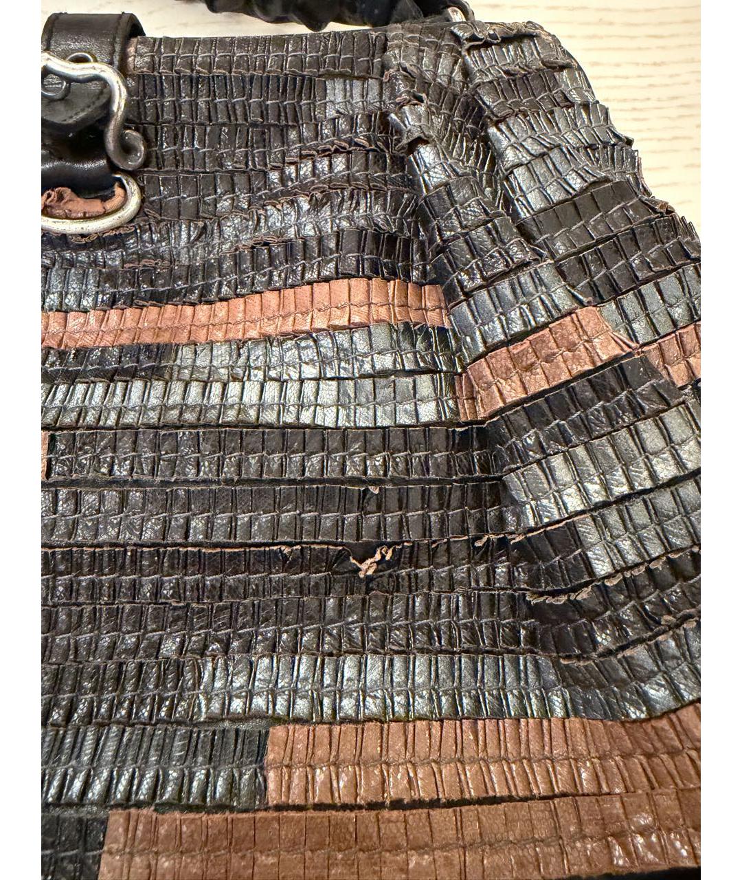BOTTEGA VENETA Коричневая кожаная сумка с короткими ручками, фото 2