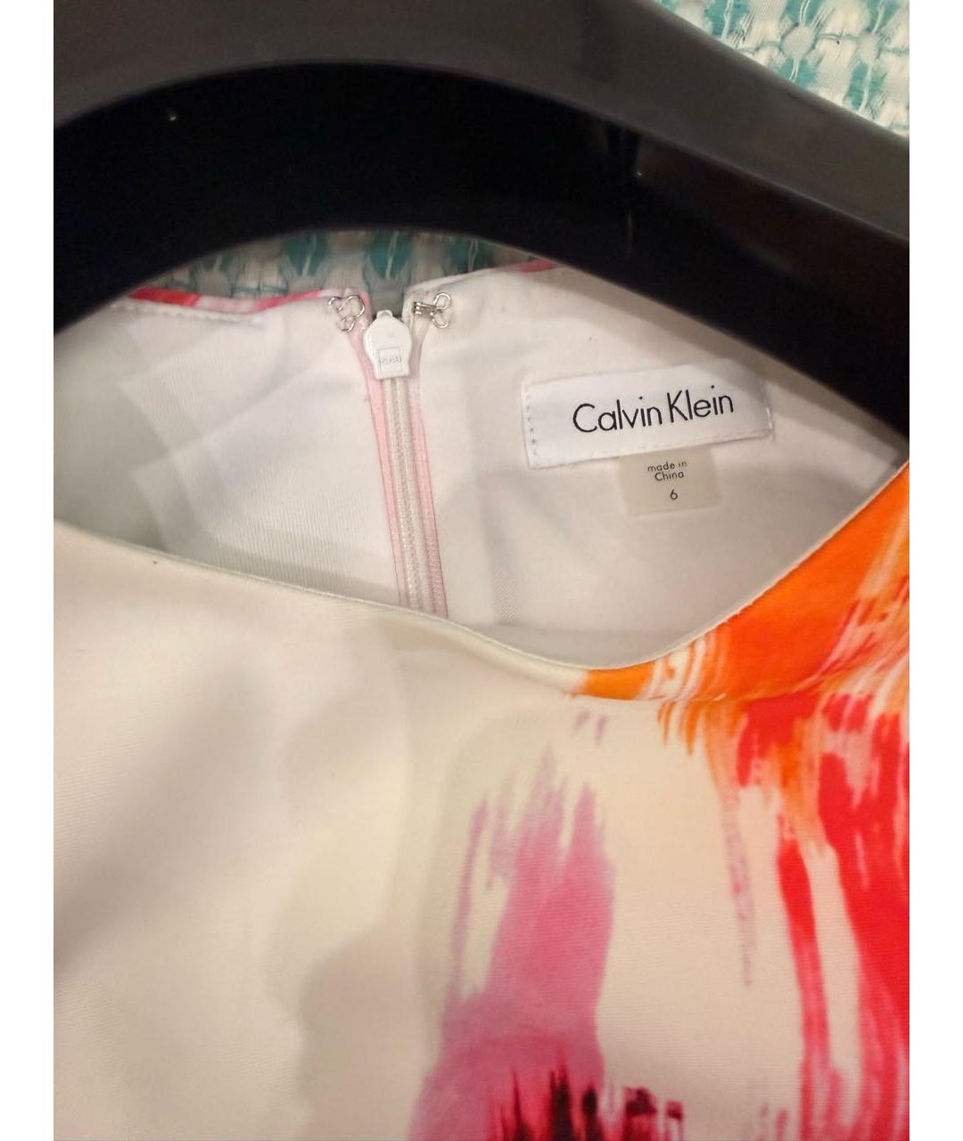 CALVIN KLEIN Мульти полиэстеровое повседневное платье, фото 4