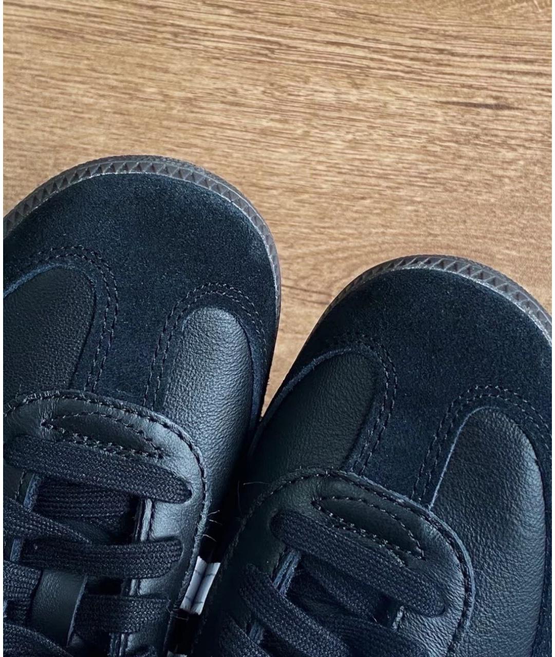 ADIDAS Черные кожаные кеды, фото 5