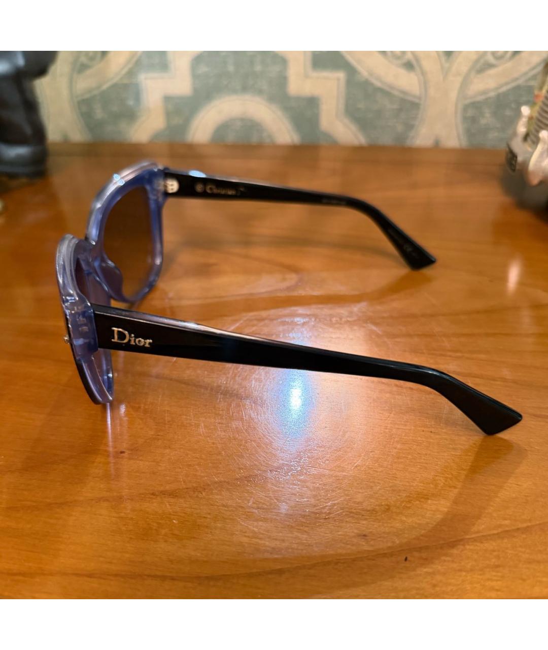 CHRISTIAN DIOR Синие пластиковые солнцезащитные очки, фото 2