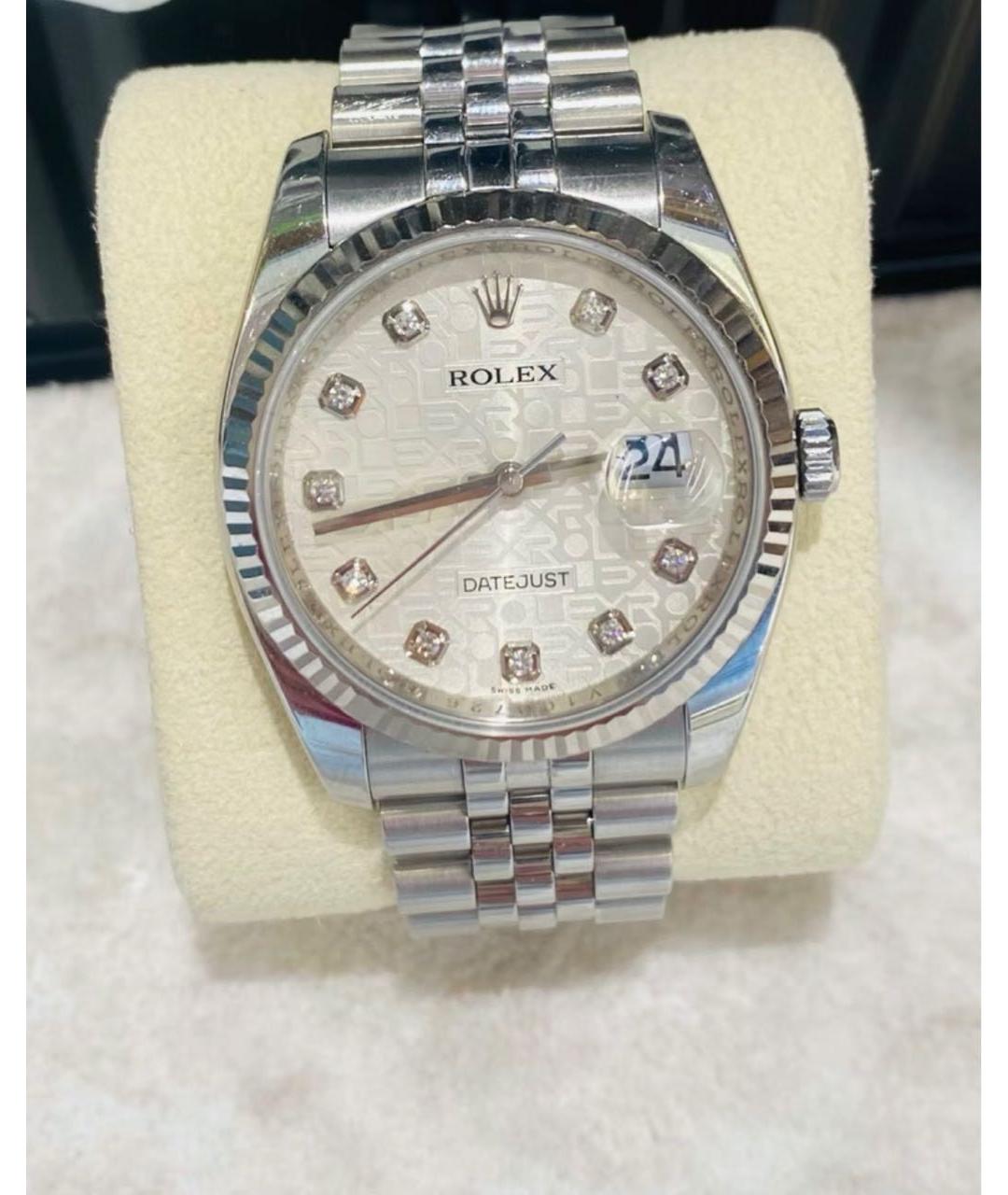ROLEX Серебряные металлические часы, фото 4