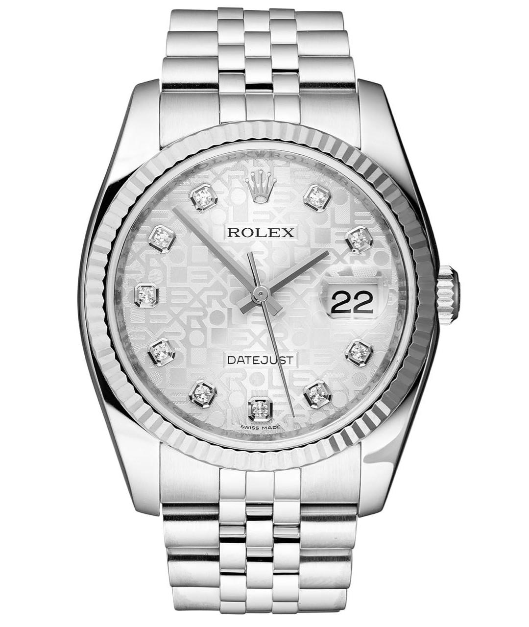 ROLEX Серебряные металлические часы, фото 8