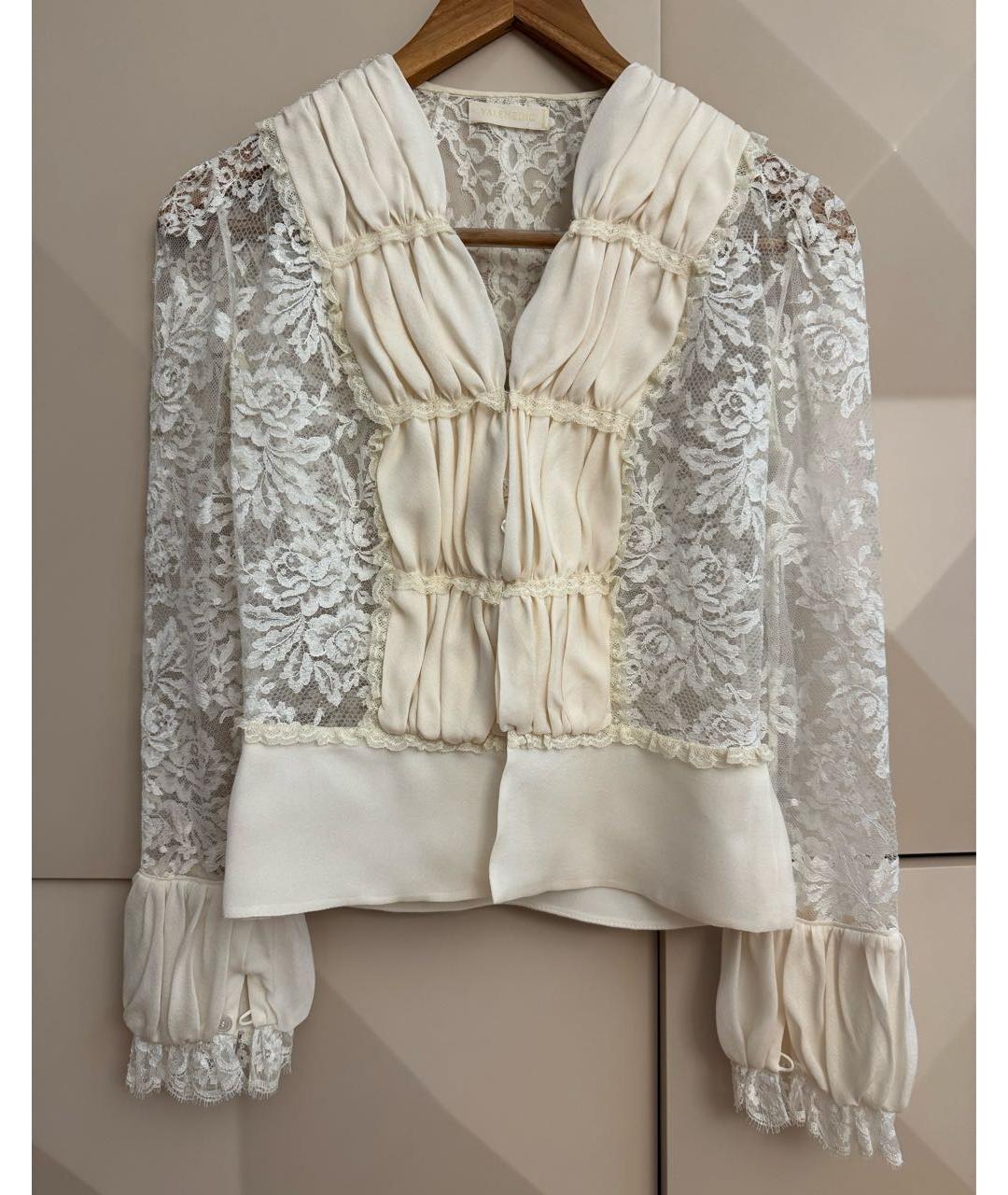 VALENTINO Бежевая хлопковая рубашка, фото 8