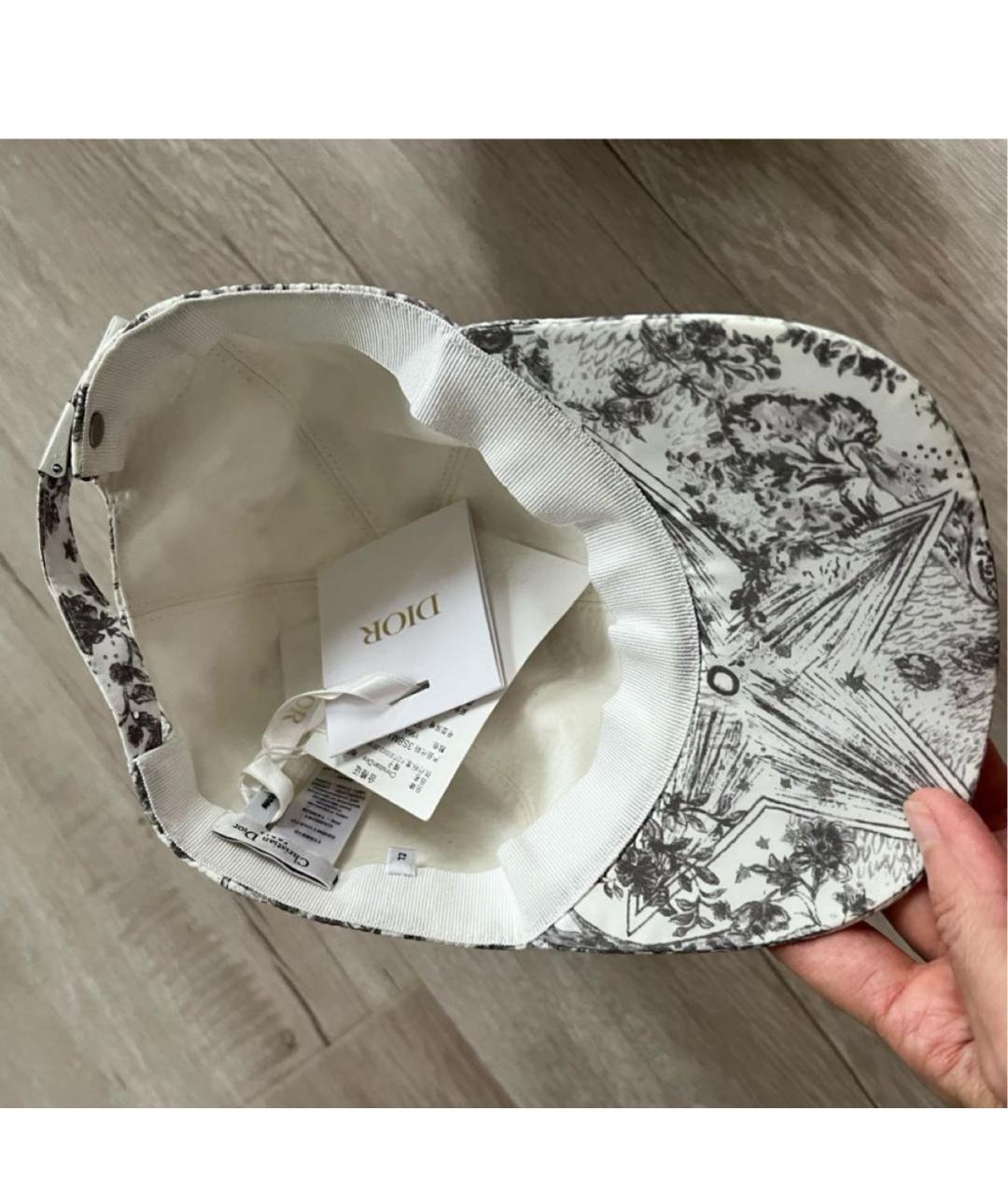 CHRISTIAN DIOR Белая хлопковая кепка, фото 3