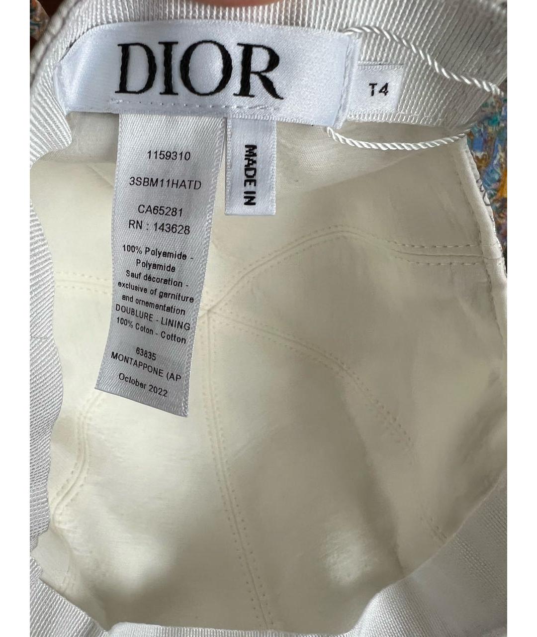 CHRISTIAN DIOR Белая хлопковая кепка, фото 4