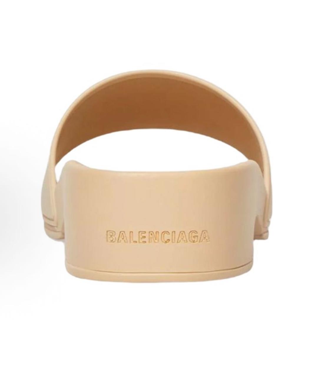 BALENCIAGA Бежевые шлепанцы, фото 4