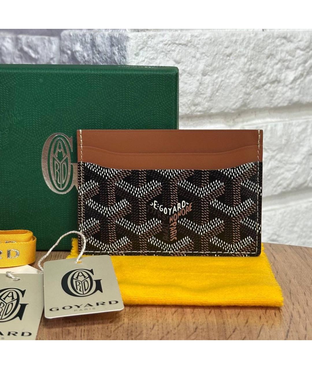 GOYARD Коричневый кожаный кардхолдер, фото 3