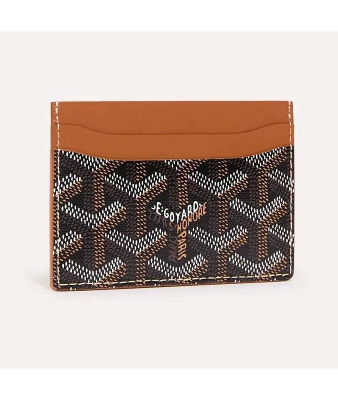 GOYARD Коричневый кожаный кардхолдер, фото 4
