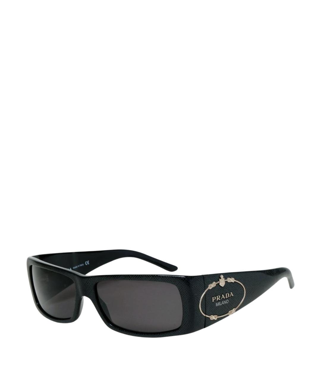 PRADA Черные пластиковые солнцезащитные очки, фото 1