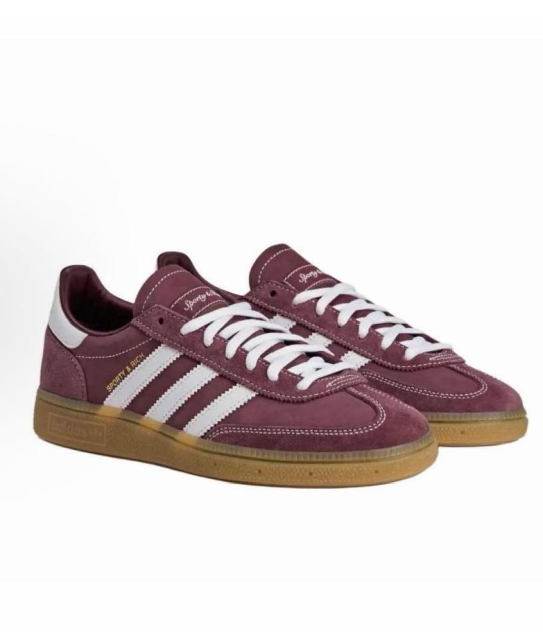 ADIDAS Бордовые замшевые кеды, фото 2