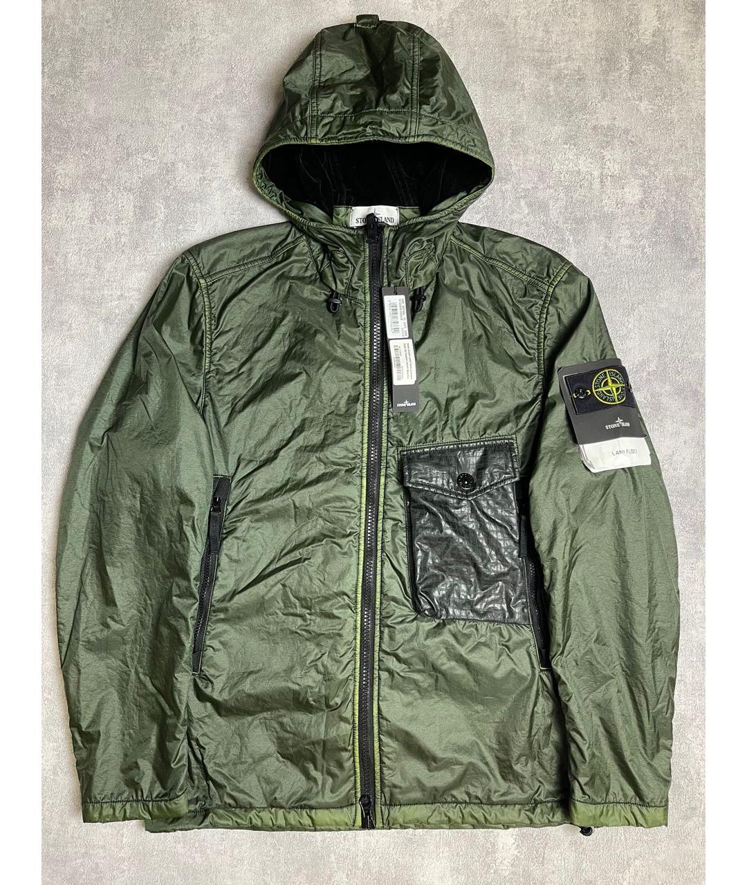 STONE ISLAND Зеленая полиамидовая куртка, фото 8
